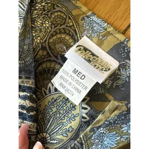 Collection ETC Womens House‎ Dress Paisley Long Sleeve Medium Polyester 1/2 Zip thumbnail 3