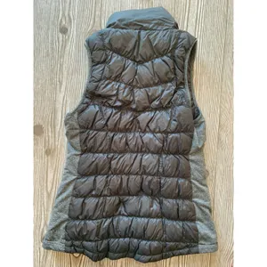 Tangerine Puffer Vest Duck Down Lightweight Women's Small S Gray Grey Running Hiking Zip thumbnail 4