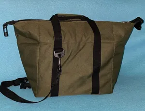 MACY’S insulated tote lunch bag olive green adjustable removable shoulder strap thumbnail 2