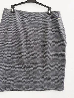 NEW DKNY Old Money Herringbone Pencil Midi Skirt Sz 12 Office Siren Classic thumbnail 3
