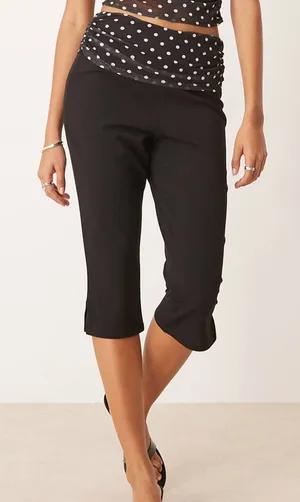 ASOS Black Capri Pants for Women Size S thumbnail 1