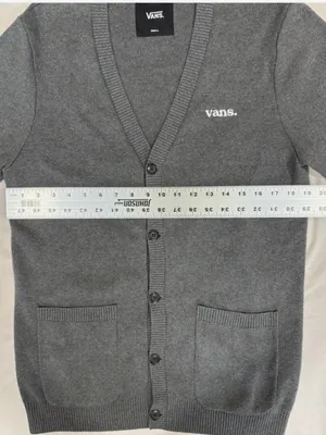 Vans Cardigan Unisex Sz Small Dark Gray Button Down thumbnail 2