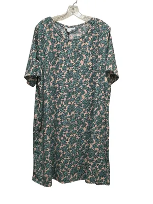 Glamorous Curve Floral Shift Dress Green Pink Womens Size 18 Short Sleeve NWT thumbnail 2