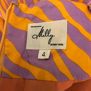 Milly Silk Orange and Purple Mini Dress Size 4 thumbnail 8