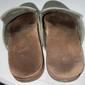 Vionic Green Leather Joyful Georgie Slip On Arch Support Mules Shoes Size 9 Read thumbnail 7