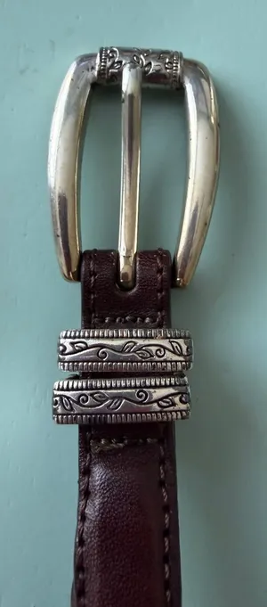 Talbots Genuine Leather Braided Brown Belt Size L thumbnail 1