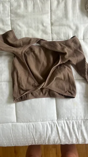 Long sleeve crop Brown thumbnail 2