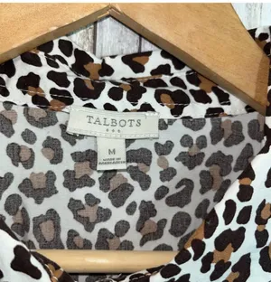Talbots Leopard Print Cotton Button Down •Medium  thumbnail 5
