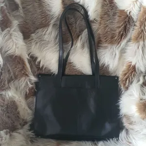 Patricia Nash Black Leather Bag with Silver Accents thumbnail 3