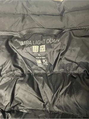 UNIQLO Ultra Light Down Black Puffer Jacket Zipper Front Womens Size XL thumbnail 8