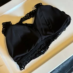Maurices Black Lace Padded Racerback Bralette Size Large thumbnail 5