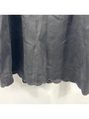 Sky to Moon Black Scallop Bow Mini Dress M thumbnail 11
