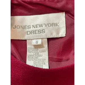 VTG Jones New York Two Piece Mauve Wool Sheath Dress Suit Button Blazer Set 6 thumbnail 12