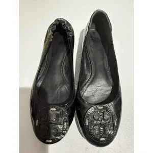 TORY BURCH Women's‎ Reva Ballerina Ballet Flats Black Patent Leather Size 6 N thumbnail 7