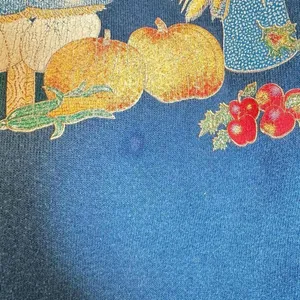 Vintage fall scarecrow sweatshirt made in‎ USA 2X fall pumpkins cat see photos thumbnail 6