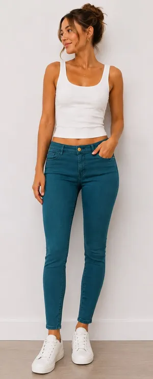 American Eagle Outfitters Teal Blue Sky High Jeggings thumbnail 1