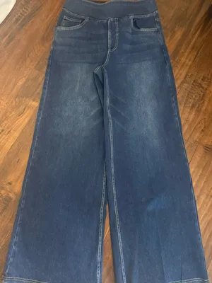 HALARA Dark Blue Wide-Leg Women’s Pull Up Jeans Medium thumbnail 1