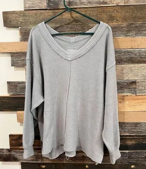 Aerie Downtime V-Neck Sweatshirt sz M thumbnail 3