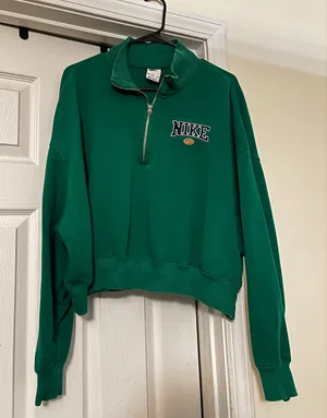 Nike Cropped Quarter Zip – Green (Oversized Fit) thumbnail 1