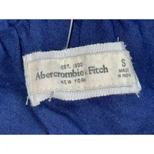 Abercrombie & Fitch Navy Blue White Striped Strapless Maxi Dress Womens Size S thumbnail 3