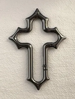 Car Keychain for Men Women Hollow Cross Design Carabiner Keychain Bag Charm thumbnail 1