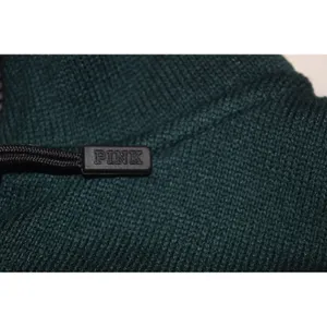 PINK Victoria's‎ Secret Dark Green Quarter Zip Fleece Sweatshirt Women's XS thumbnail 6
