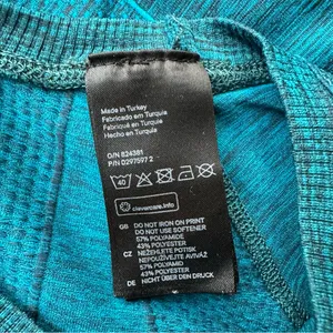 H&M Sport Large Teal Seamless Long Sleeve Activewear Workout Top Athleisure thumbnail 6