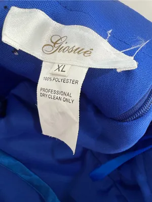 Elegant Blue Chiffon Maxi Dress with Satin Waistband thumbnail 5