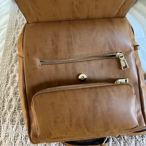 Brown Leather Backpack Steve Madden thumbnail 3