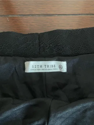 12th Tribe Black Lace Wide-Leg Pants thumbnail 2