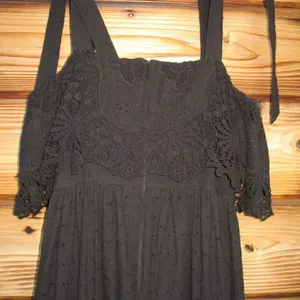 NWT Antonio Melani Black Eyelet Midi Dress 6 thumbnail 9