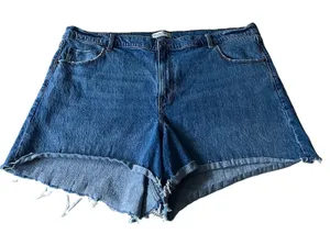 Abercrombie & Fitch The Dad Short High Rise Medium Wash Denim 22W thumbnail 1