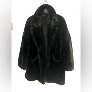 Zara NWT collared button front faux fur jacket coat thumbnail 7