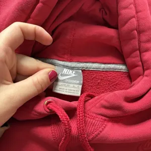 VTG Y2K‎ Nike Womens Size Large Top Sweatshirt Hoodie Red Drawstring Pockets 90s thumbnail 5