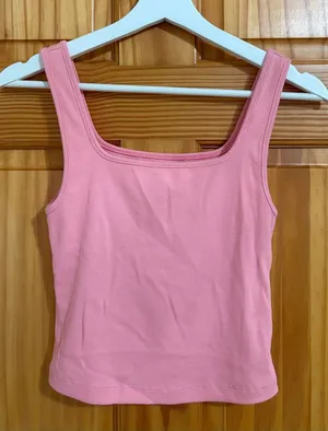 Old Navy Size Small Pink Ribbed Tank Top thumbnail 1