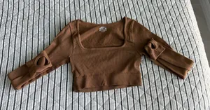 Amazon Brown long sleeve active top thumbnail 1