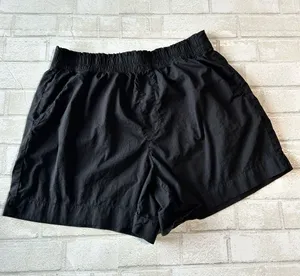 aerie Black Cotton Elastic-Waist Athletic Shorts thumbnail 1