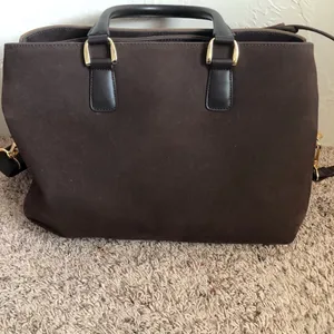 DVF Brown Multi-tone Faux‎ Suede Overnight Bag thumbnail 12