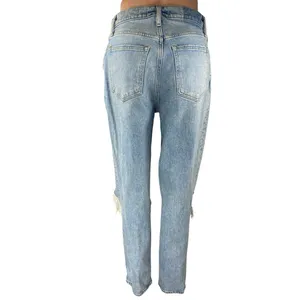 Abercrombie & Fitch The 90s Ultra High Rise Blue Distressed Denim Jeans Size 29 thumbnail 3
