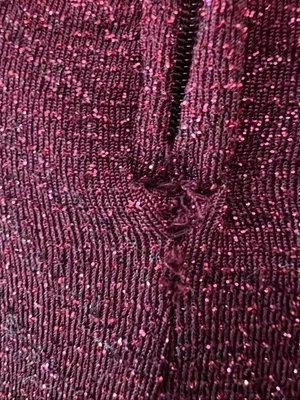 Windsor Burgundy Wine Keira Glitter Knit High Slit Formal Dress Size 1 / 2 thumbnail 10