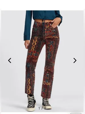 $90 NWOT RVCA Groove High Rise Casual Corduroy Pants 27 thumbnail 3