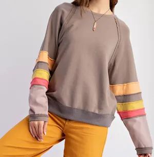 Color block sweatshirt Purple Size L thumbnail 1