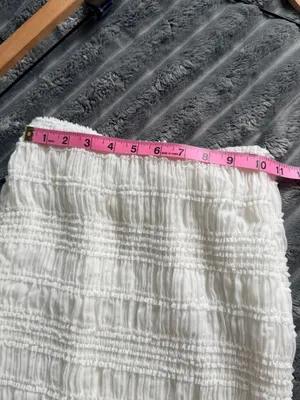 Princess Polly Orzo Ruched Maxi Skirt in White Size 0 Resortwear Y2K Boho thumbnail 5