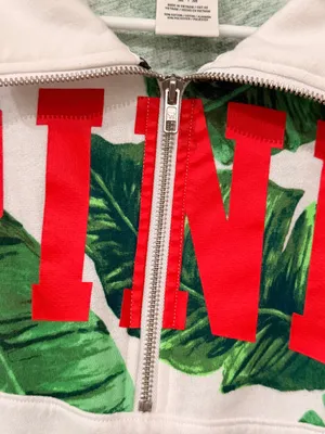 Victoria's Secret PINK White Pullover with Green and Red Accents thumbnail 3
