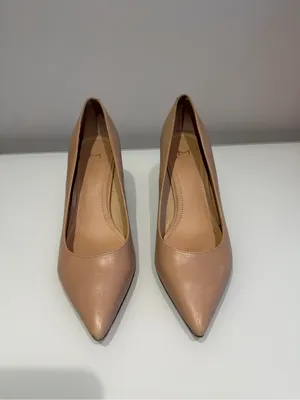 Marc Fisher Nude Block Heels Size 7.5W thumbnail 3