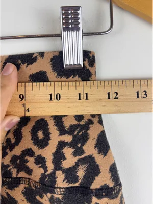 LNA Leopard Print High Rise Bike Shorts Biker Shorts Brown Black Size M thumbnail 8