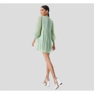 NWT Alice + Olivia Antonette‎ Crew Neck Mini Dress Color: Sea-foam Sz XS $465 thumbnail 3