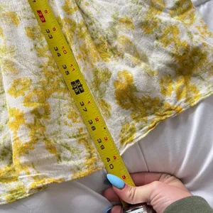 Kimchi Blue Yellow Floral Smocked Strapless Midi Dress Small Cottagecore Prairie thumbnail 4