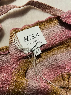 MISA Los Angeles Blanca Tie Halter Top thumbnail 5