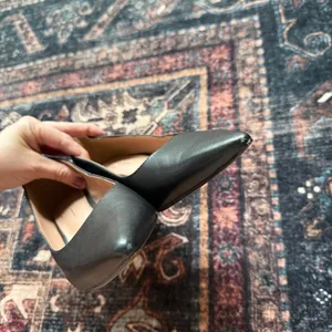 Linea Paolo Black Block Heel Pointy Toe‎ Shoes Leather Pumps thumbnail 8
